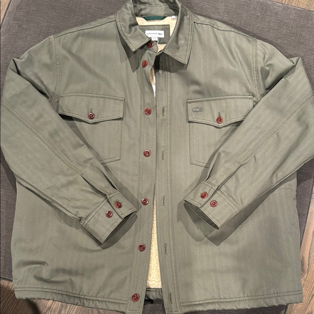 Lacoste Green Lightweight Shirt Jacket